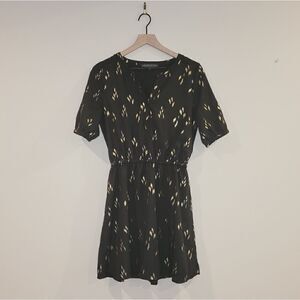 Brixon Ivy Black Dress With Gold Details Size S